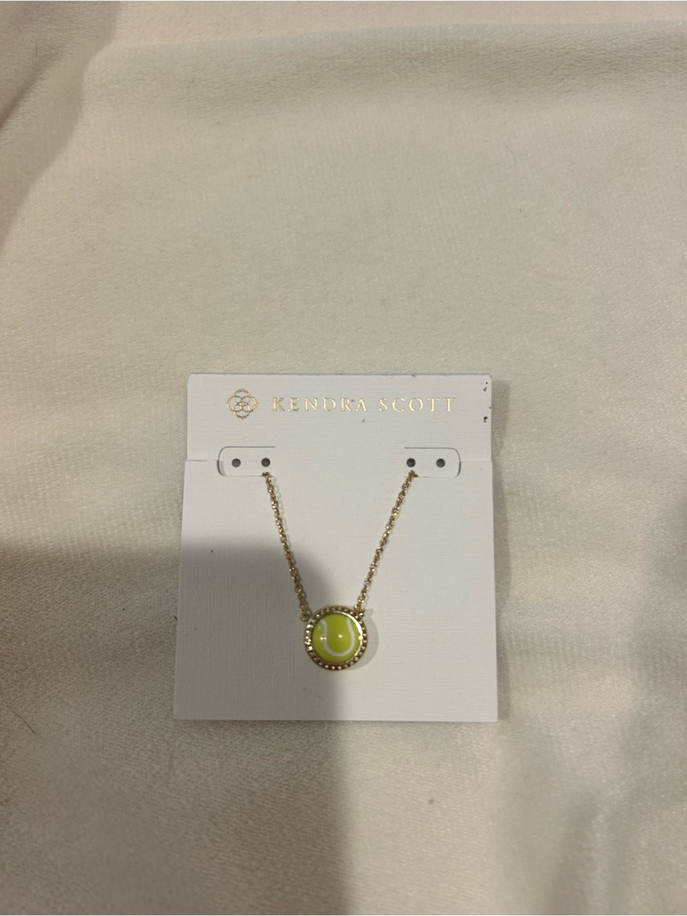 Kendra Scott Gold Necklace with tennis Pendant